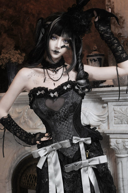 Gothic Heart Fishbone Camisole Set-Up