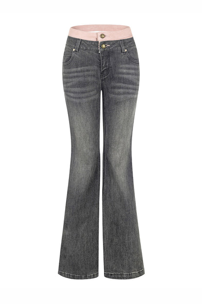 Vintage Multi-Layer Waistband Jeans