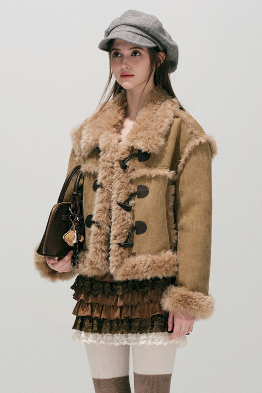 Caramel Eco-Fur Coat