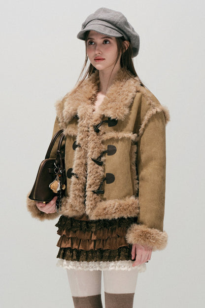 Caramel Eco-Fur Coat