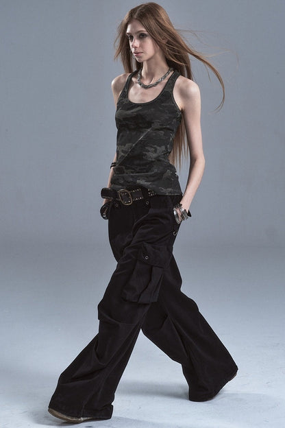 Tanktop mit Racerback und Tarnmuster