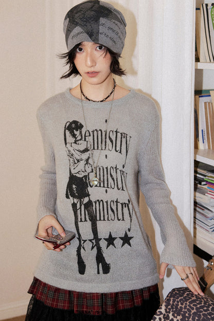 Pullover mit Rundhalsausschnitt aus Wollmischung