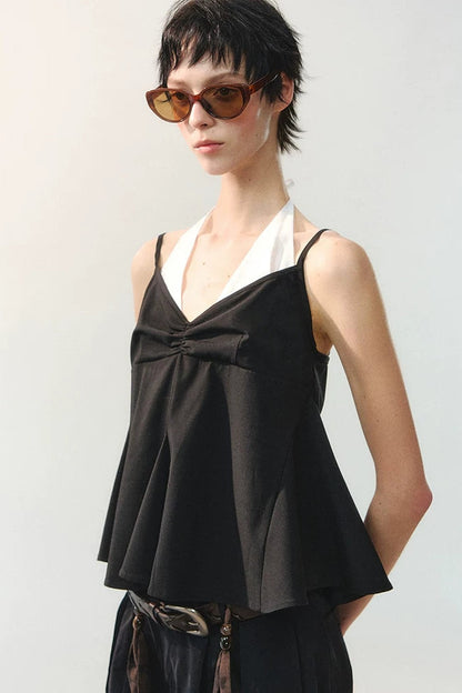 Color-Block Faux Layered Camisole Top