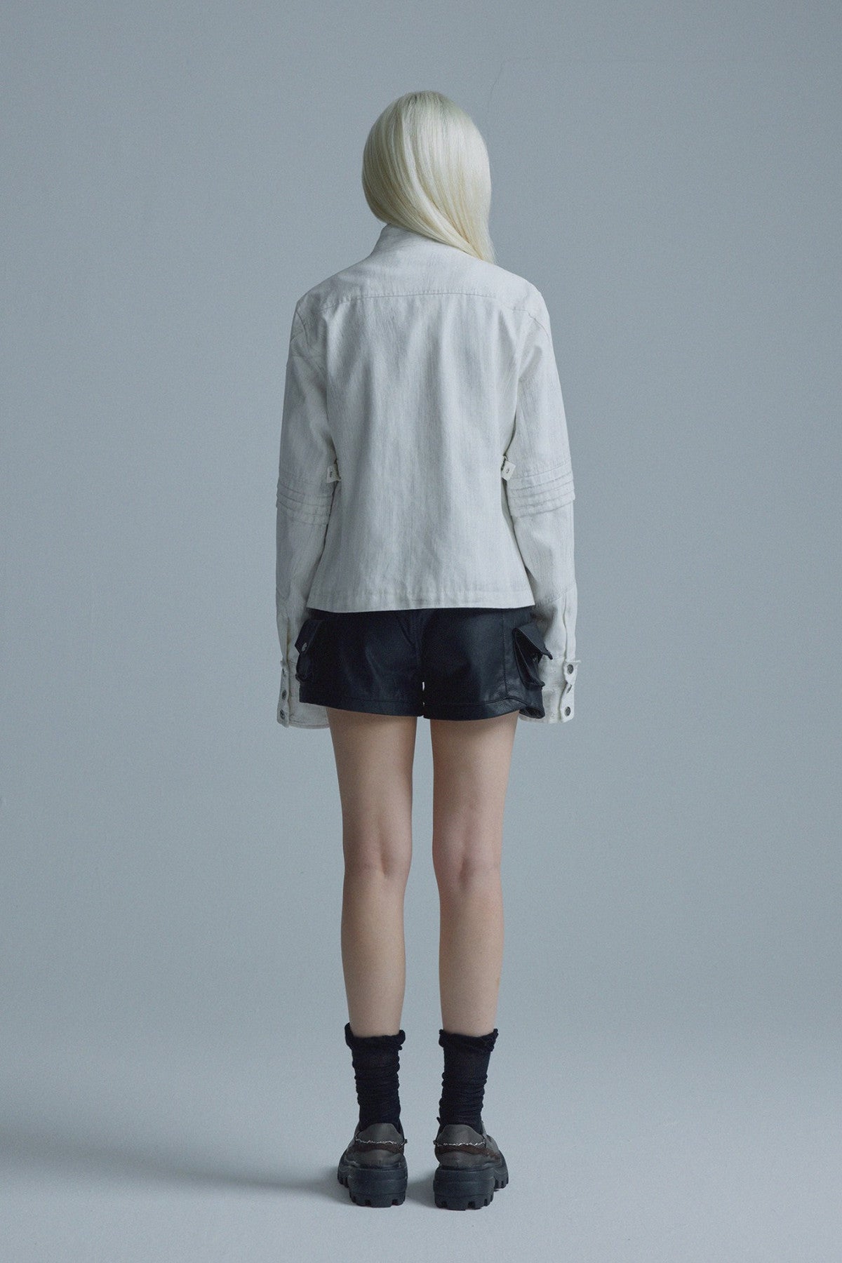 Textured Metal Buckle Jacket