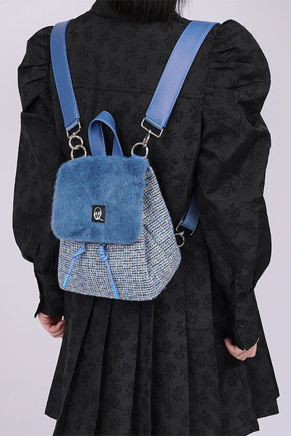 Y2K Furry Crossbody Backpack