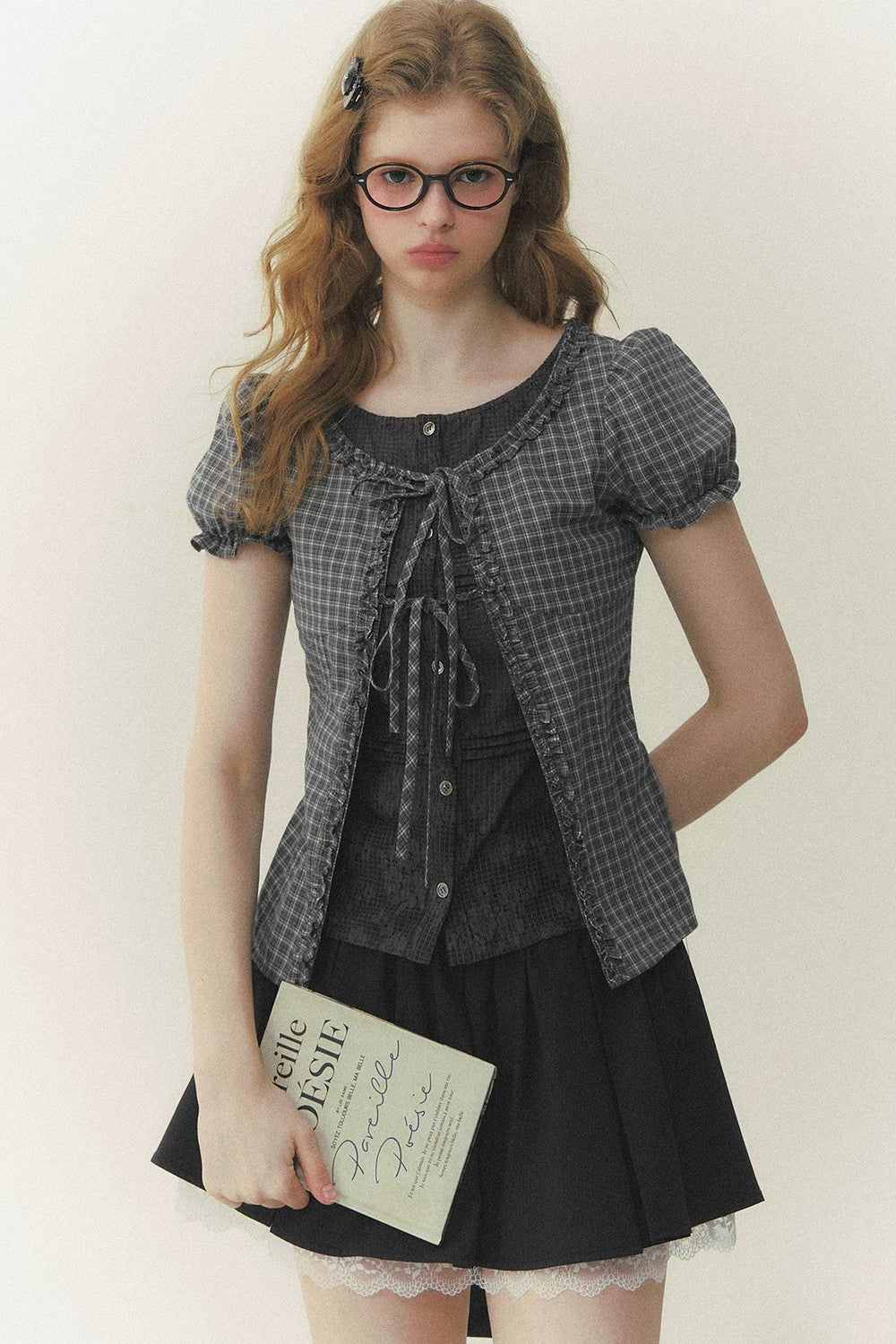 Preppy Fake Two-Piece Blouse