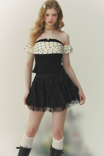 Polka Dot Off-Shoulder Top