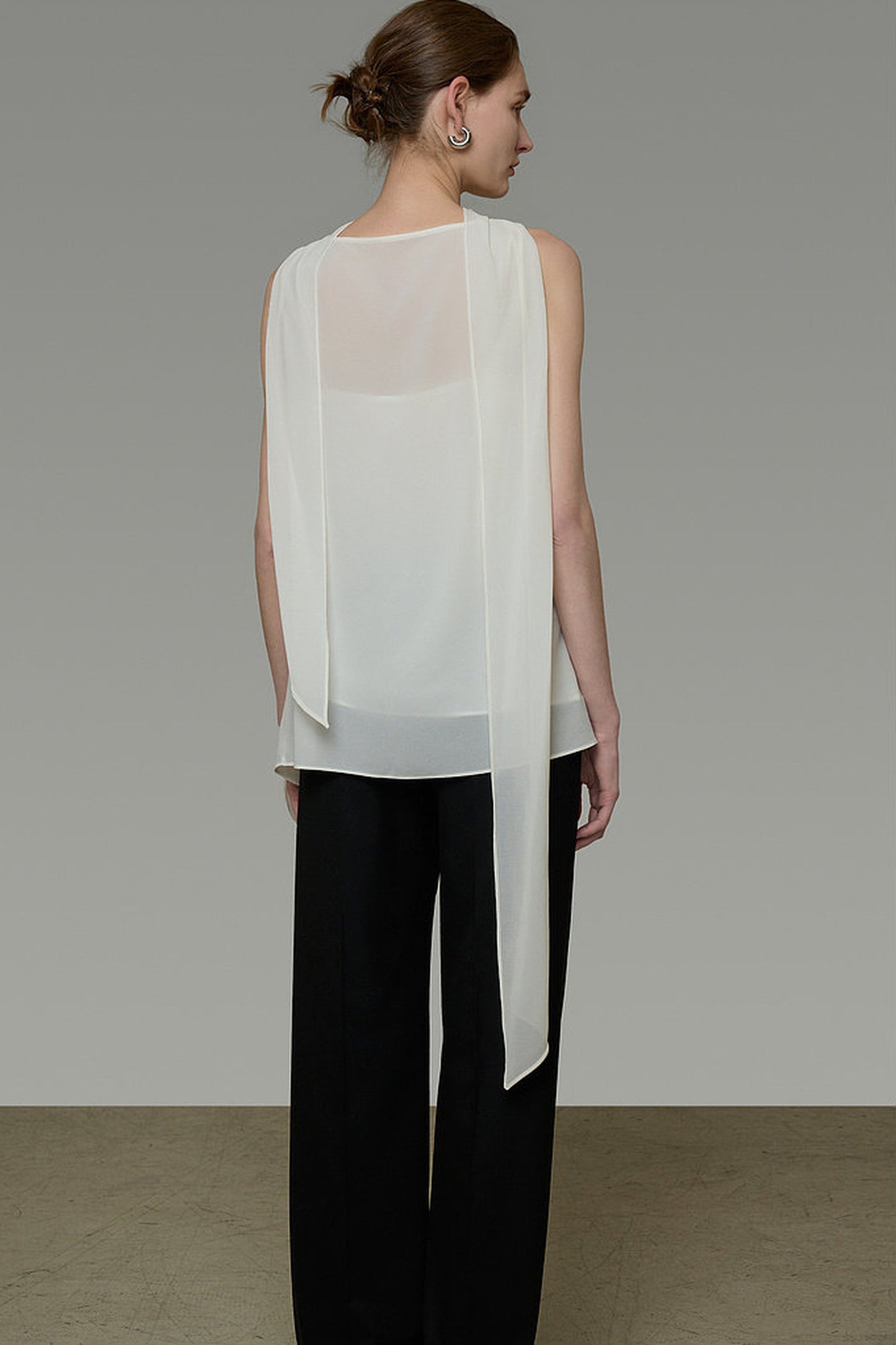 French Ribbon Sleeveless Top