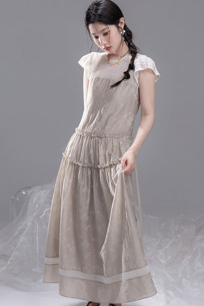 Chanson Khaki Lyocell Dress
