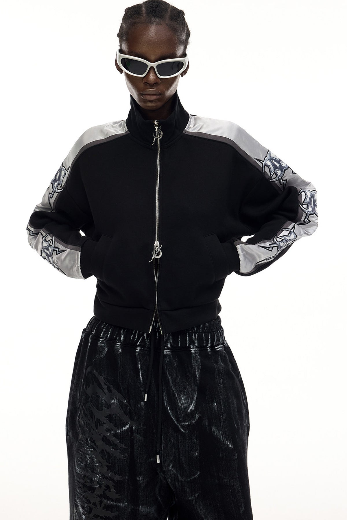 High Collar Zip Jacket