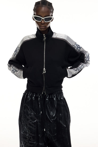 High Collar Zip Jacket