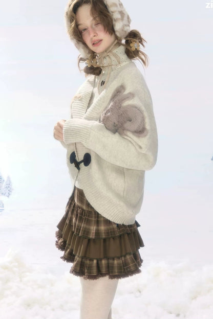 Rabbit Patch Knit Duffle Cardigan