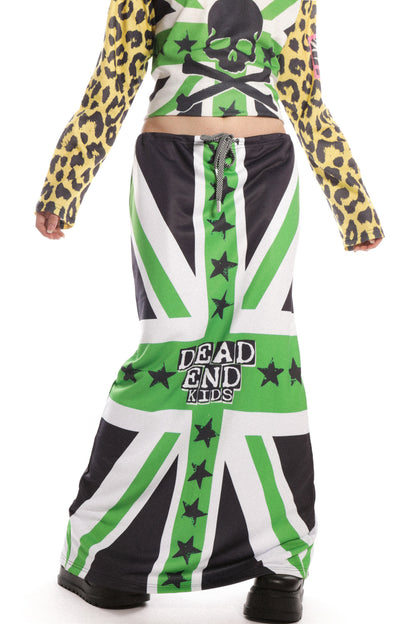Bodenlanger Rock mit Punkrock-Print