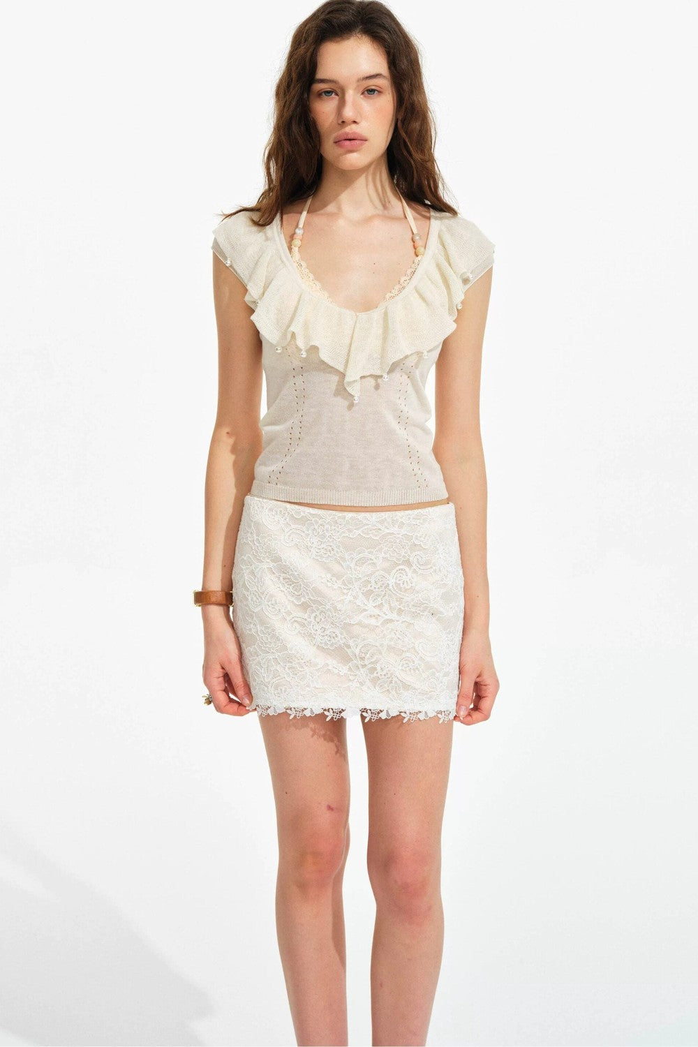 Vintage French Lace Halter Top