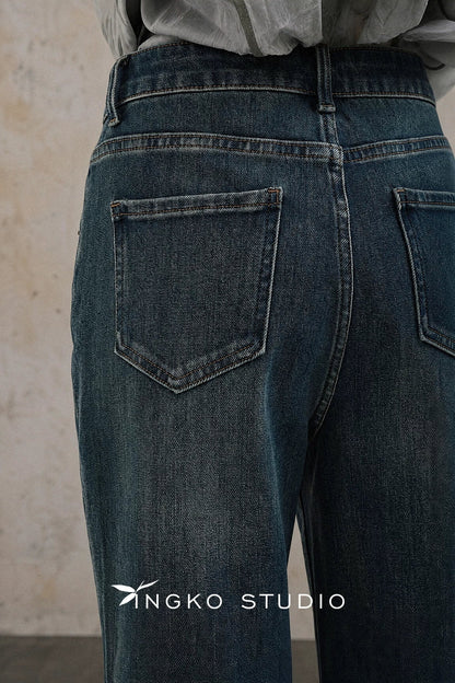 Denim Blue Flared Jeans