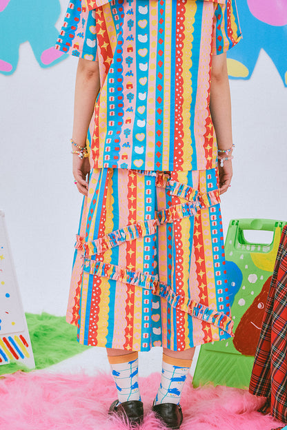 Kindergarten Paradise Print Skirt
