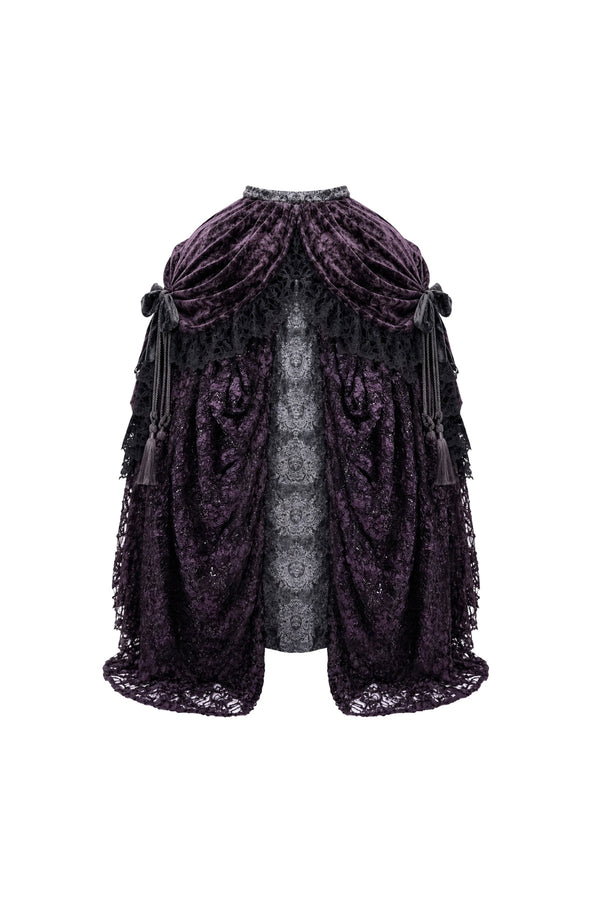 Gothic Dark Purple Bustle Skirt Set-Up