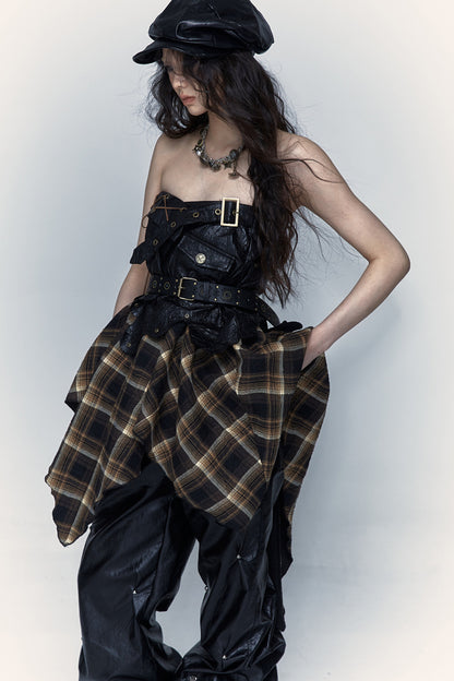 Dark Punk Patchwork Skirt