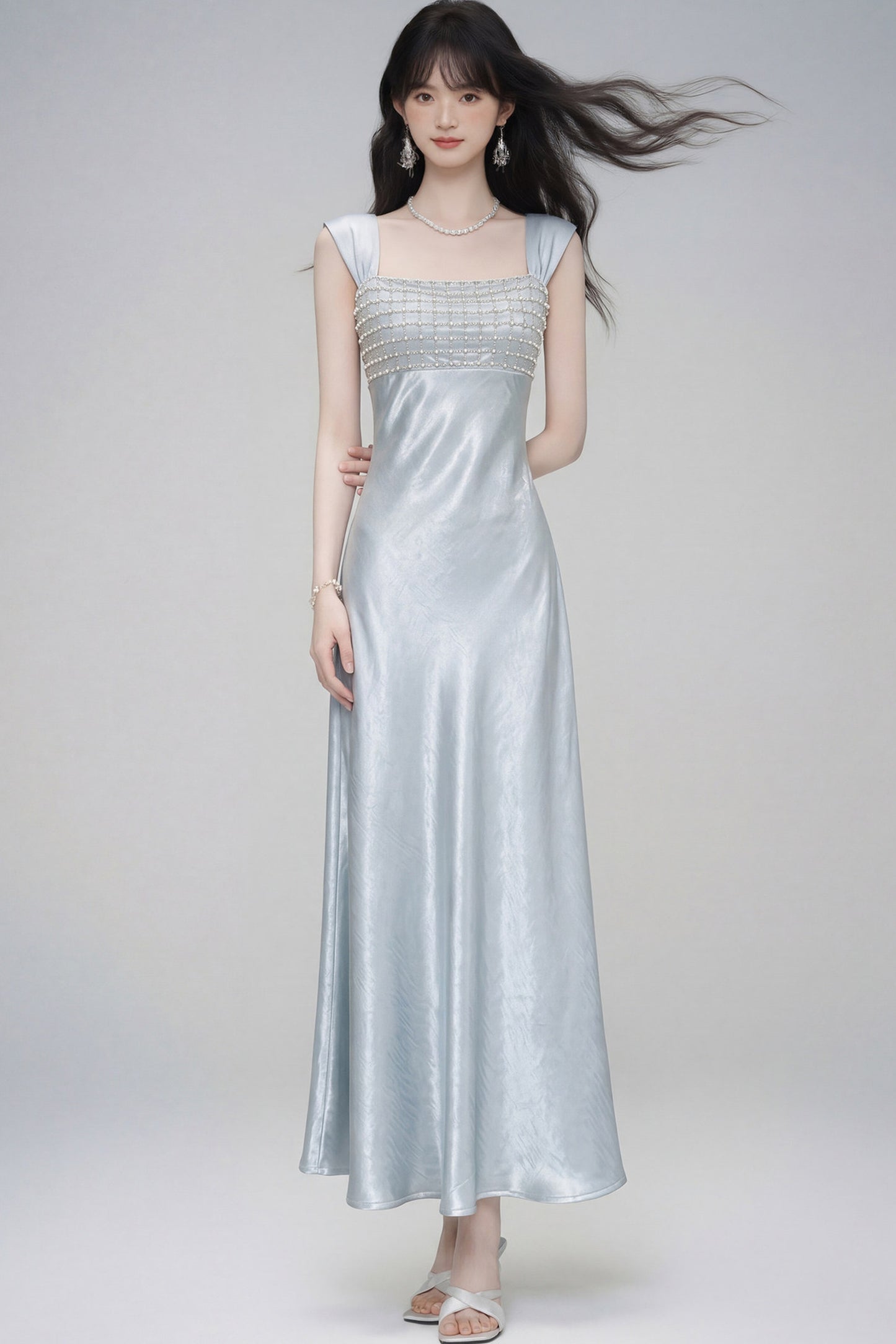 Moonlight Satin Evening Dress