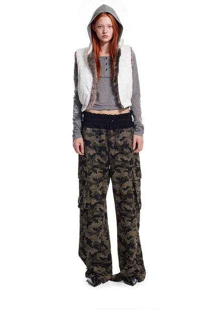 Reversible Detachable Fur Collar Vest