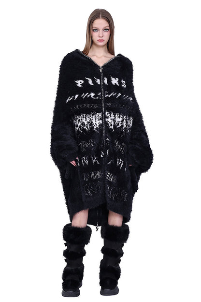 Reversible Mink Fur Hooded Gloves Jacket