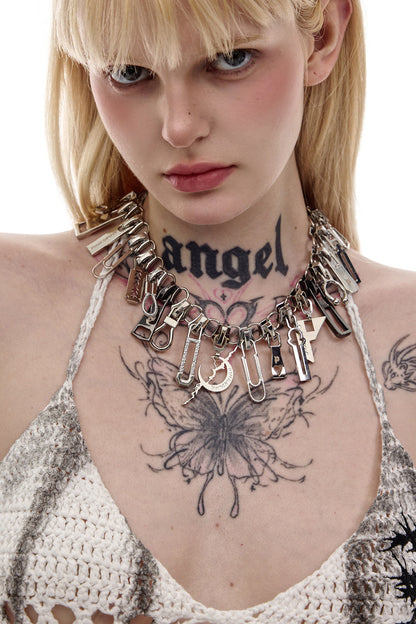 Four-Pointed Star Embroidered Top