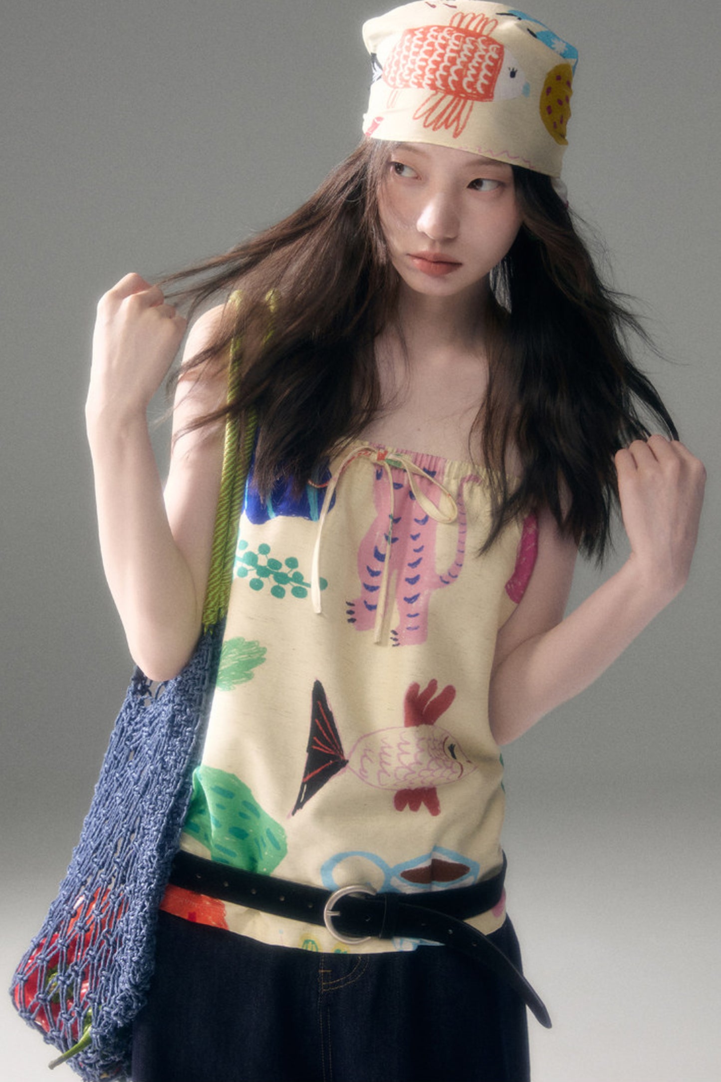 Fruit and Vegetable Print Skirt