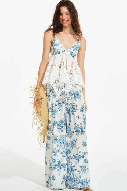 French Hand-Painted Tencel Lace Set-Up