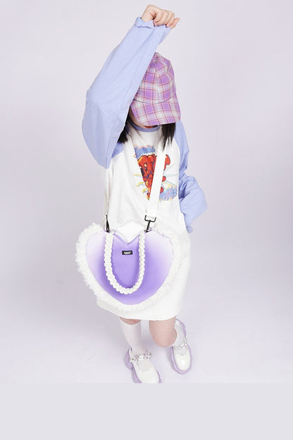 Borsa a tracolla in peluche Y2K