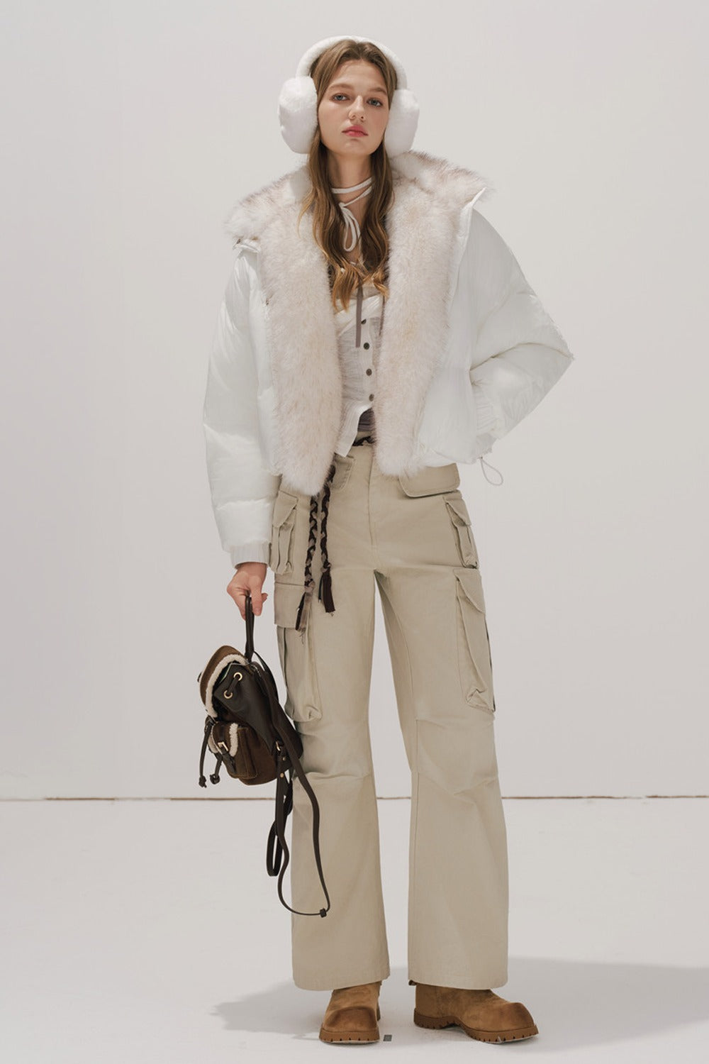 White Cotton Puffer Coat