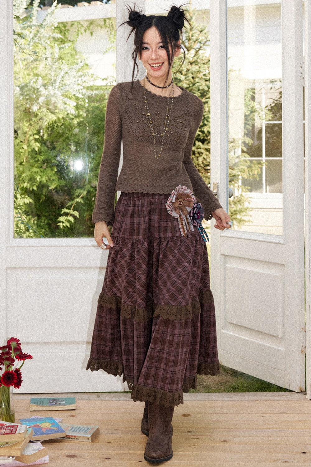 Butterfly Crochet Knit Top