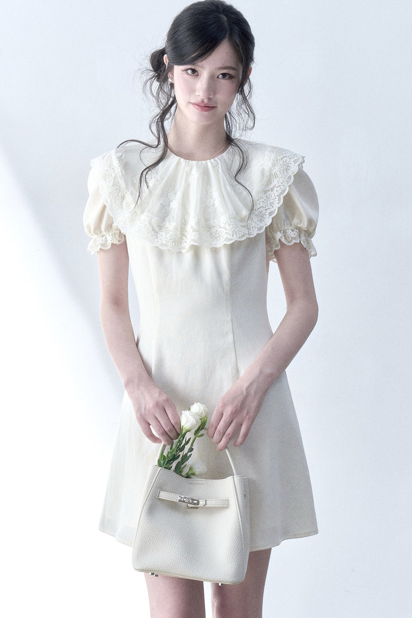 Vanilla Lace Doll Collar Dress
