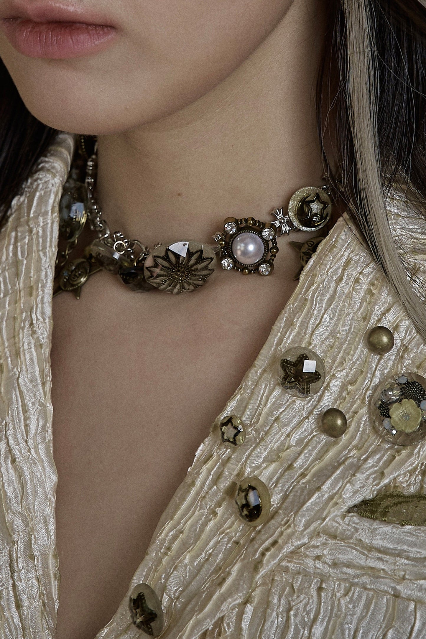 Retro Punk Distressed Necklace