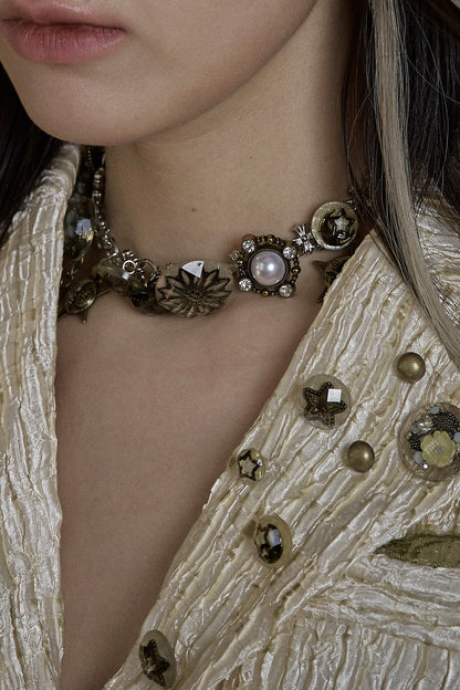 Retro Punk Distressed Necklace