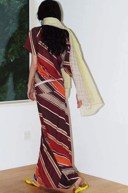 Color-Block Off-Shoulder Dress