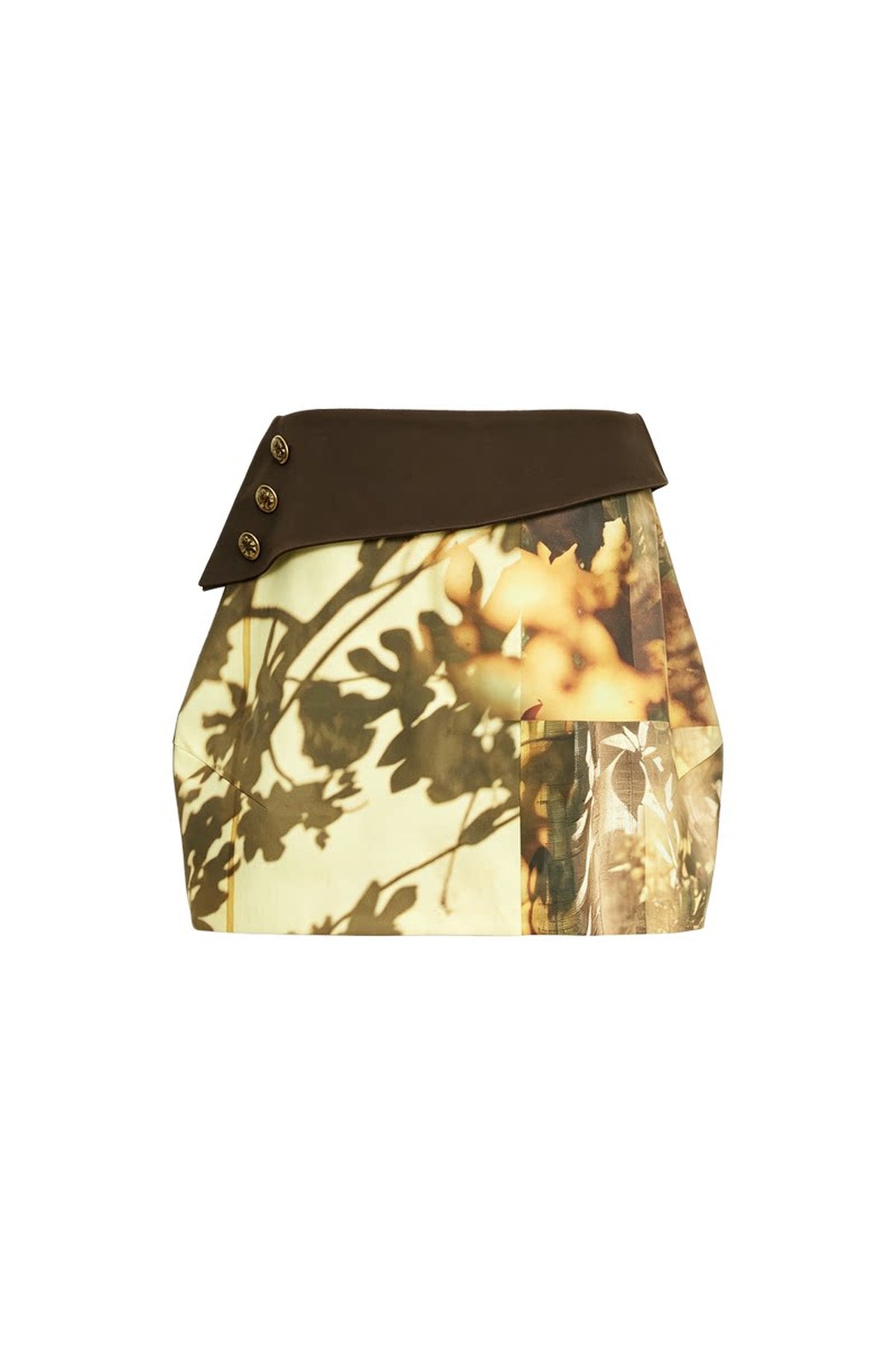 Low-Waist Tree Shadow Print Skirt