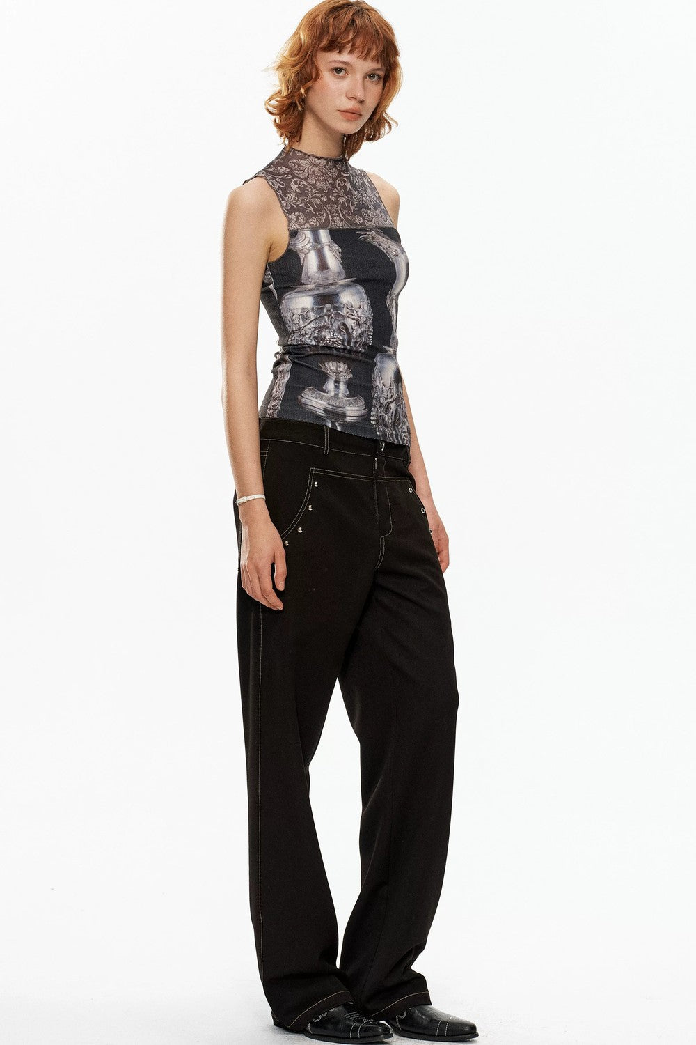 Silver Wine Bottle Patchwork Vest