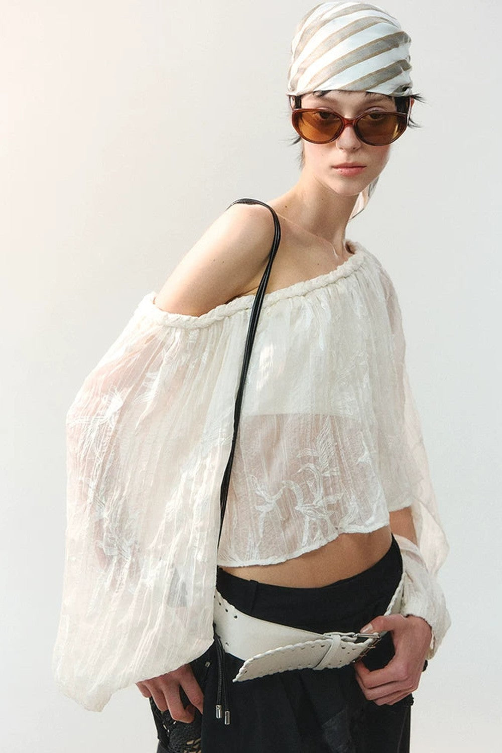 Cloud Weave Off-Shoulder Blouse