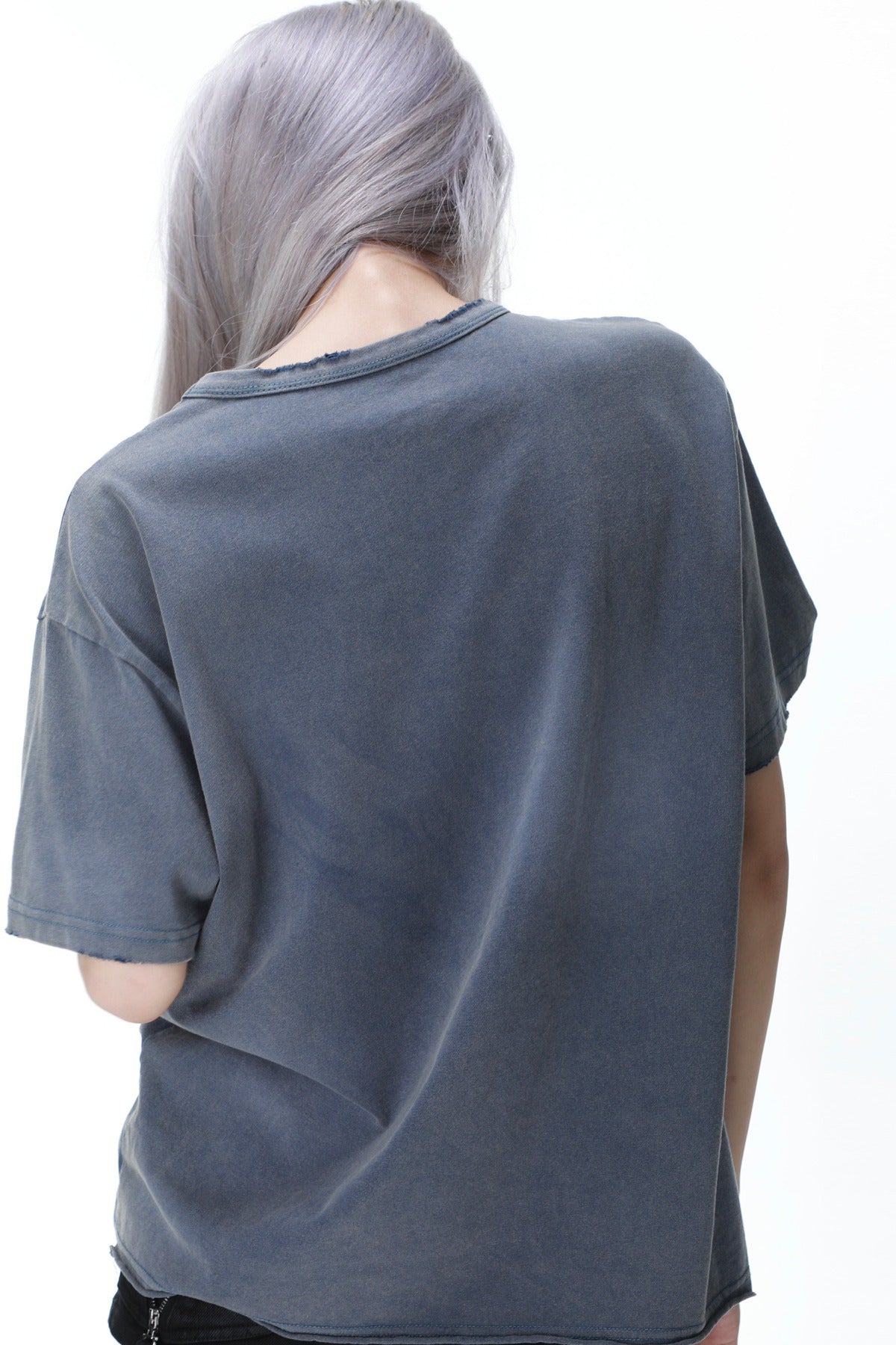 T-shirt vintage effetto consumato con stampa