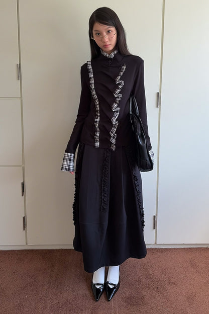 Long A-Line Pocket Skirt