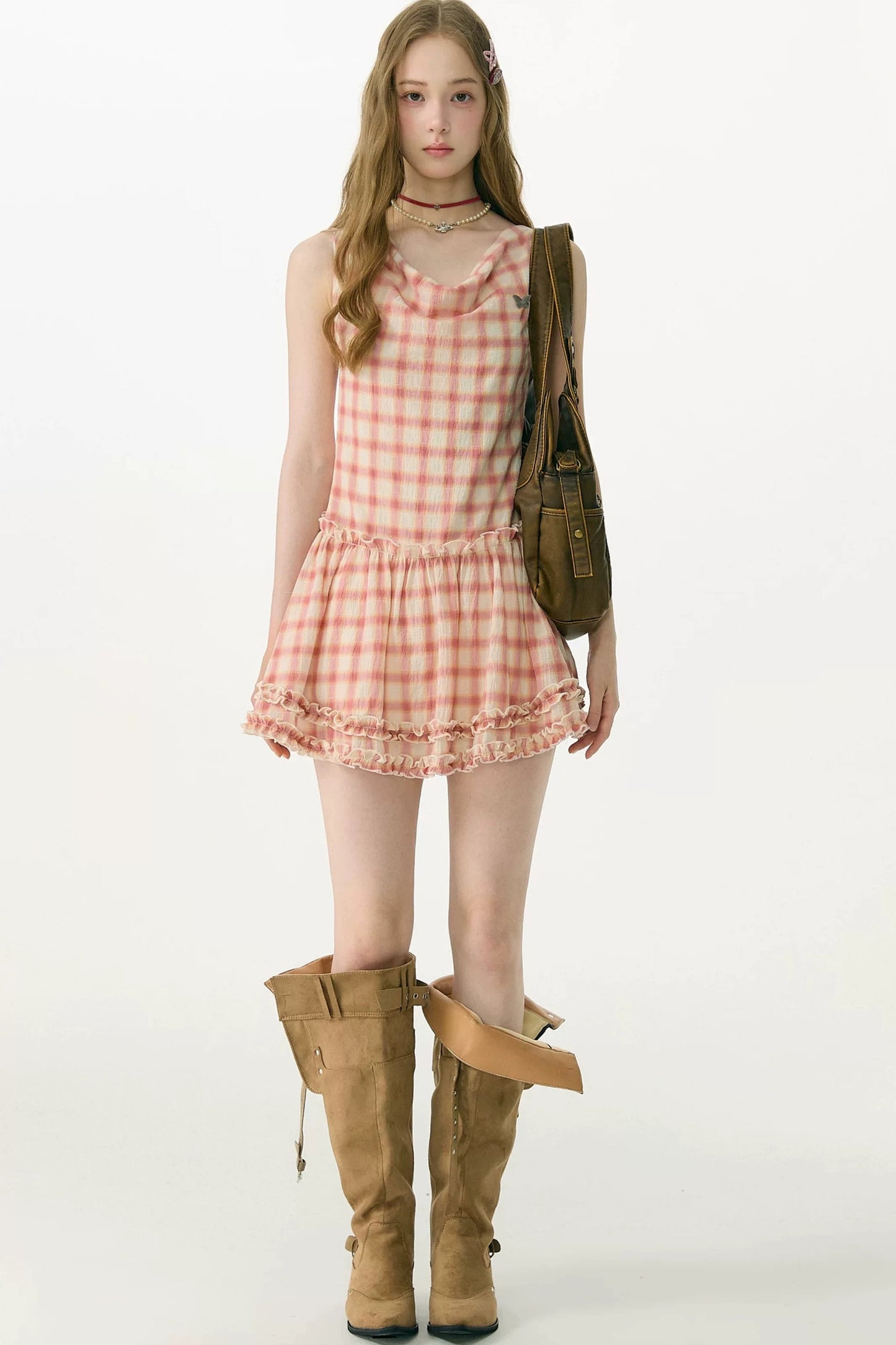 Sweetheart Plaid Summer Dress