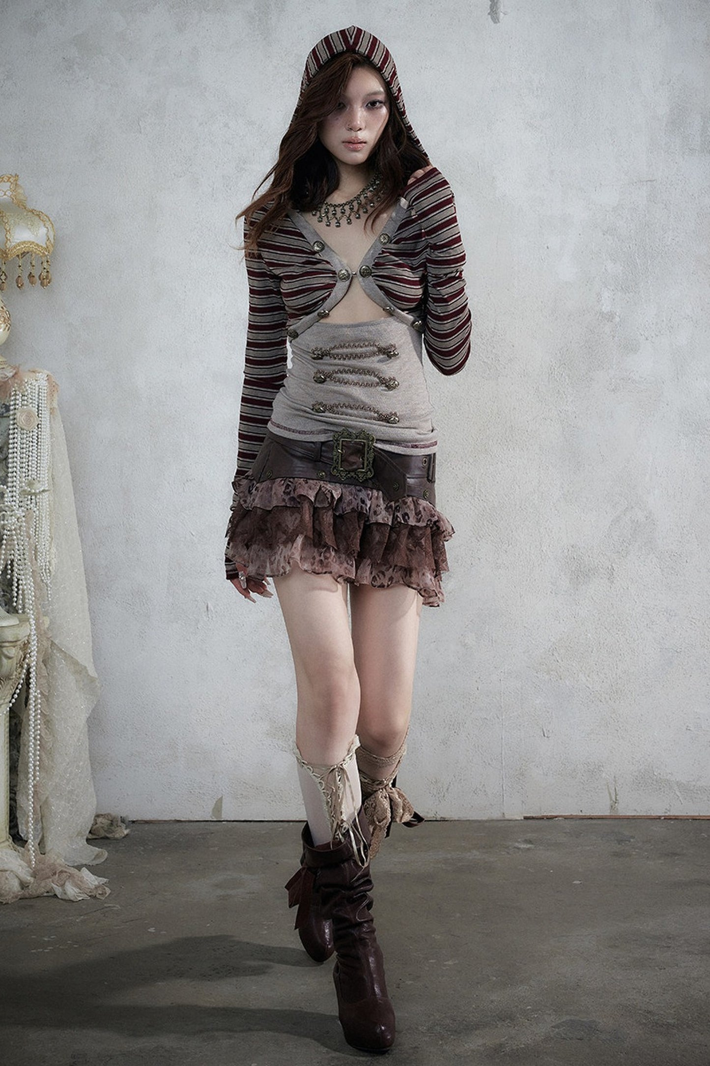 Retro Sequin Leopard Skirt