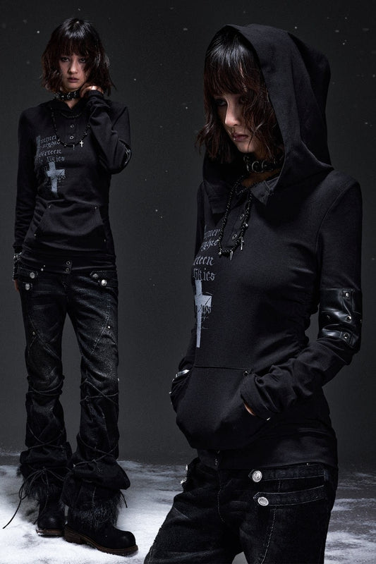 Dark Punk Cross Hoodie