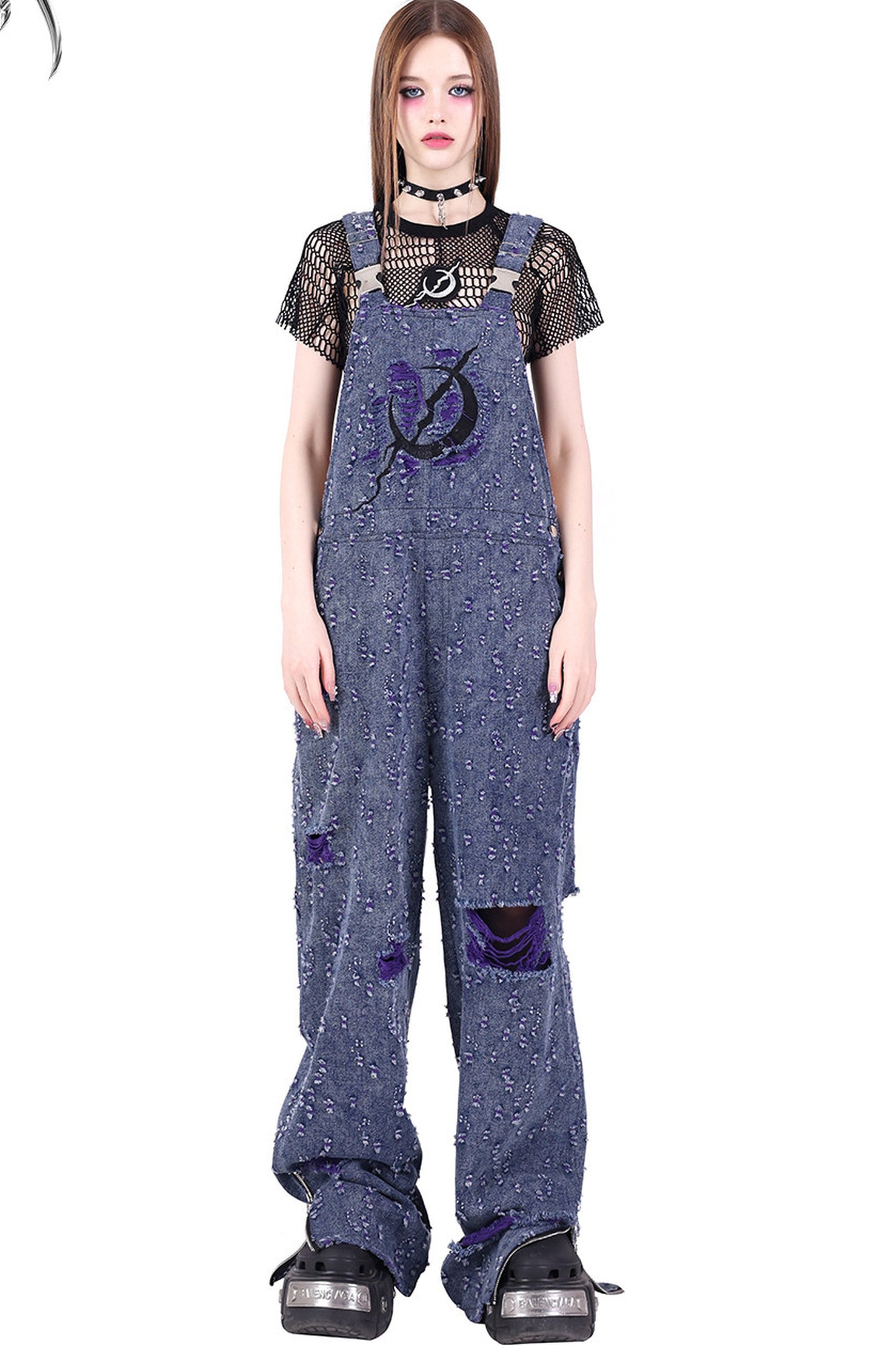 Geometric Mesh Rock Crop T-Shirt