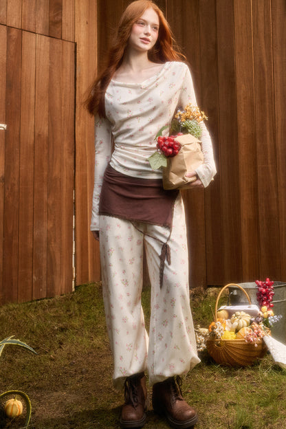 Liberty Style Print Top and Pants Set-Up