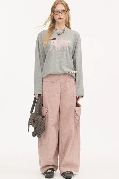 Vintage Washed Pocket Cargo Pants