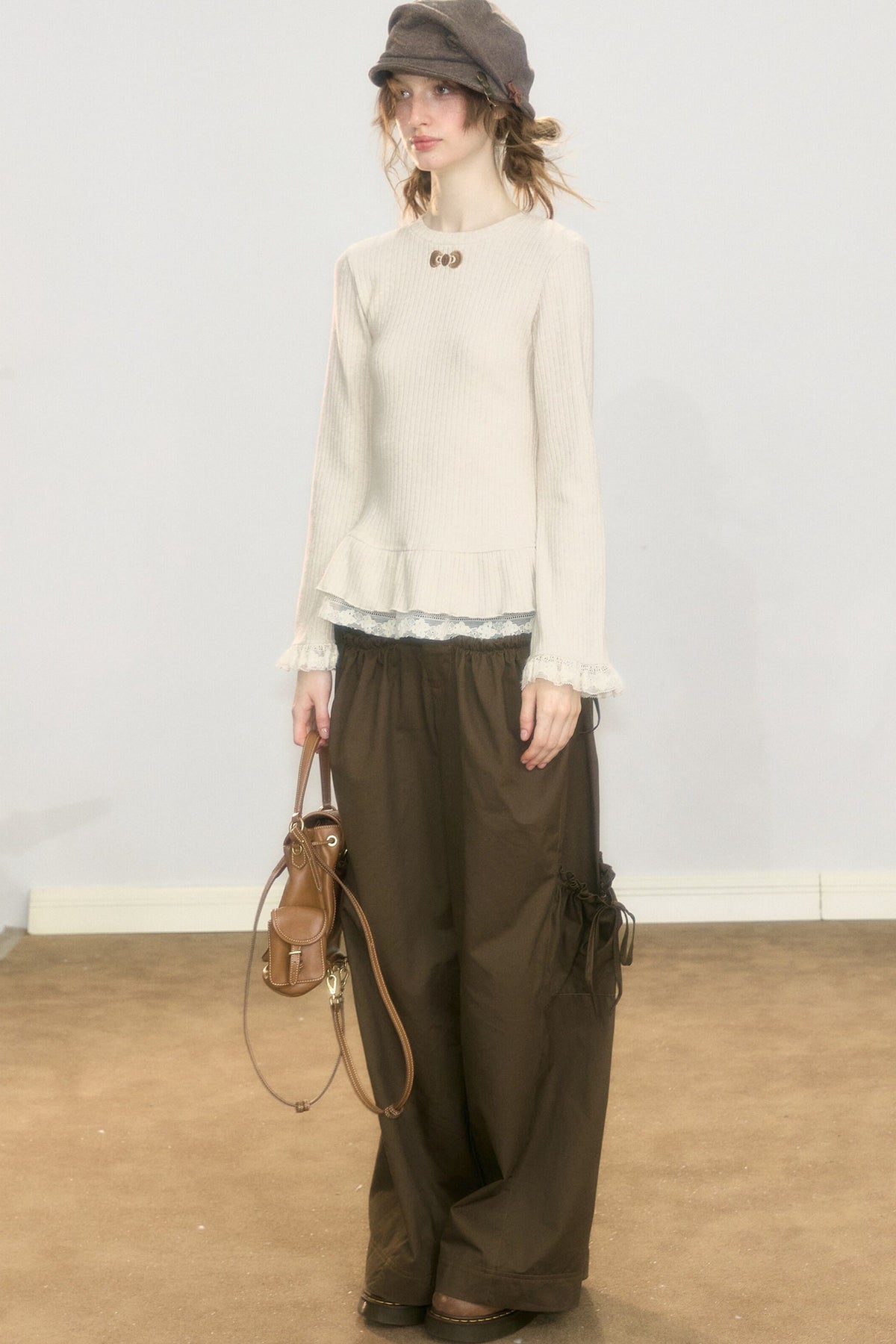 High-Waisted Pocket Workwear Wide-Leg Pants
