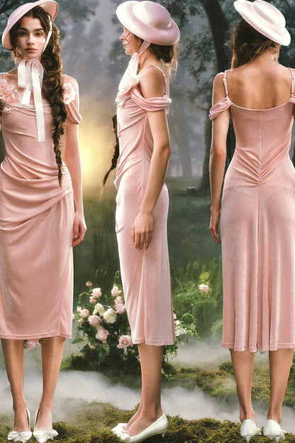 French Retro Knit Dress