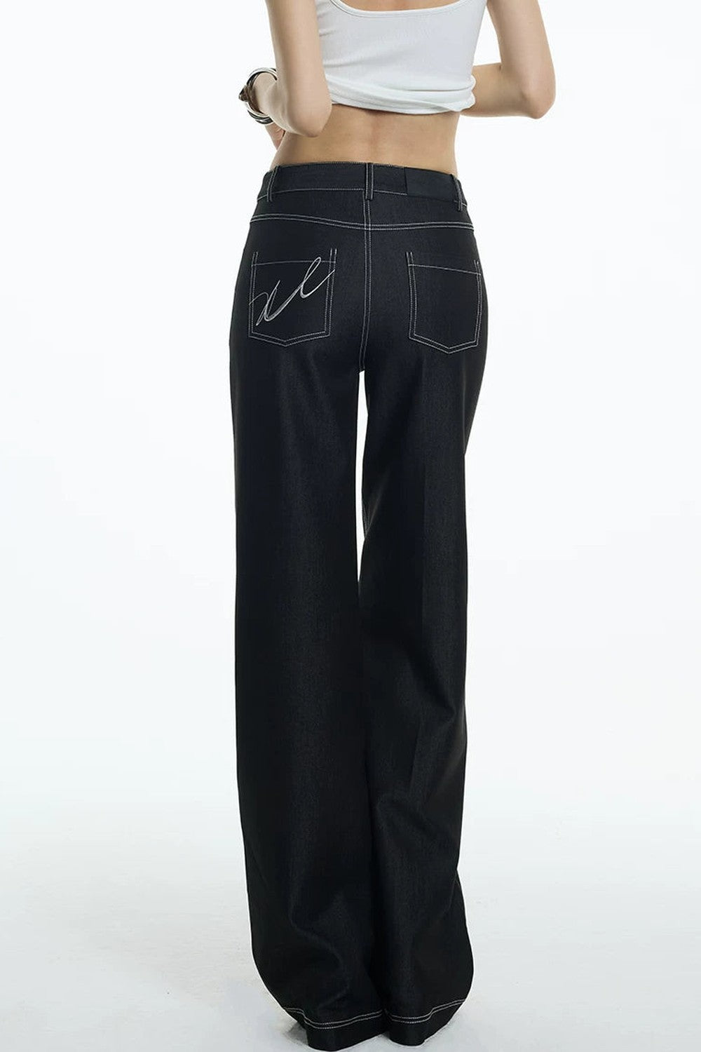 Asymmetrische Jeans aus Tencel-Denim