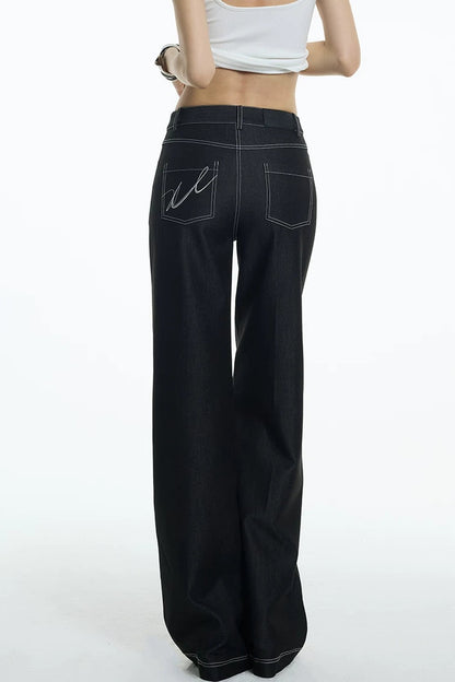 Asymmetrische Jeans aus Tencel-Denim